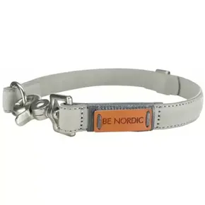 BE NORDIC Lederhalsband - hellgrau - SALE XS-S: 30-36 cm/15 mm